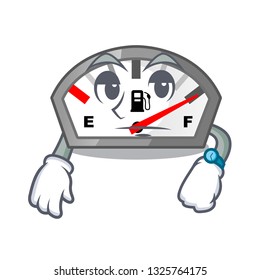 Waiting gasoline indicator in the a mascot