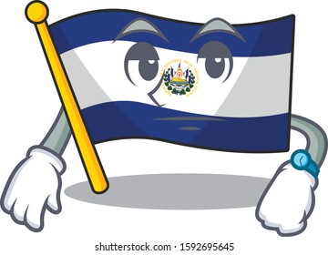 Waiting gesture flag el salvador Scroll on cartoon character design