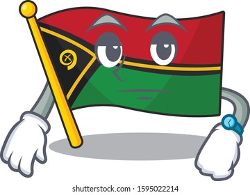 Waiting gesture flag vanuatu Scroll on cartoon character design