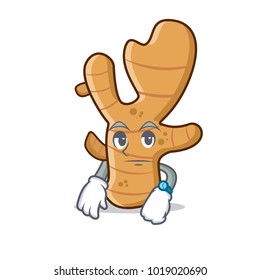 Waiting ginger mascot cartoon style
