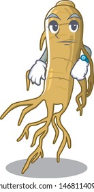 Waiting ginseng in the a cartoon shape