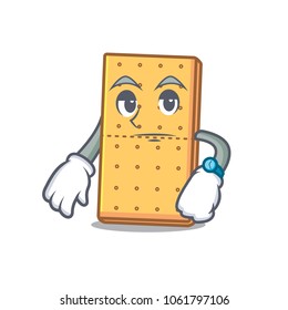 Waiting graham cookies mascot cartoon