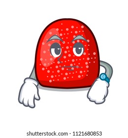 Waiting gumdrop mascot cartoon style