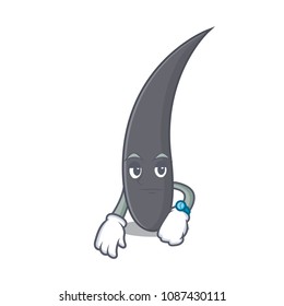 Waiting hair mascot cartoon style