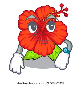Waiting hambiscus flower in the mascot stem