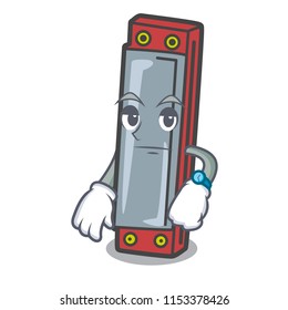 Waiting harmonica mascot cartoon style