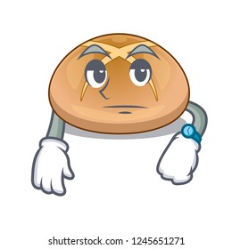 Waiting hot cross buns isolated on mascot