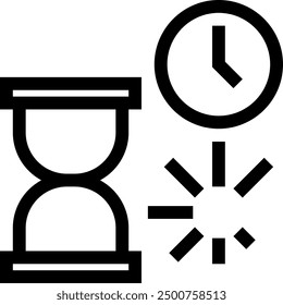 Waiting Icon Fill  Vector Design