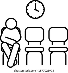 Waiting icon, Waiting  room icon, vector