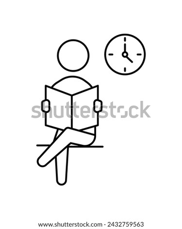 waiting icon, vector best line icon.
