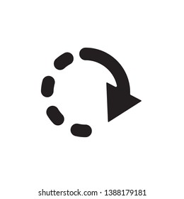 waiting icon vector glyph style