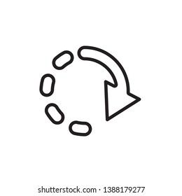 waiting icon vector outlinw style design