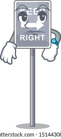Waiting keep right on side road character