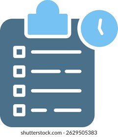 Waiting list Glyph Two Colour Icon