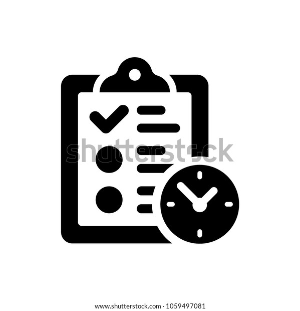 Waiting List Icon Stock Vector (Royalty Free) 1059497081 | Shutterstock