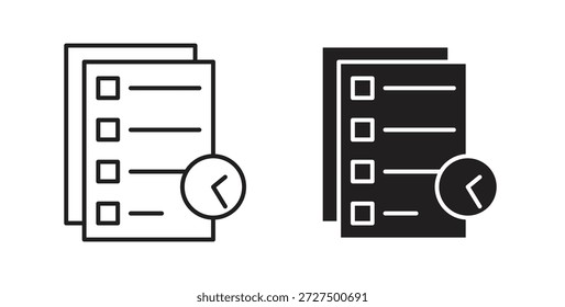 Ícone de lista de espera vetor isolado Ilustração. Pictograma vetorial para web e app