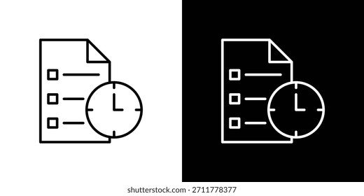 Waiting list icon outline. Vector isolated pictogram for web