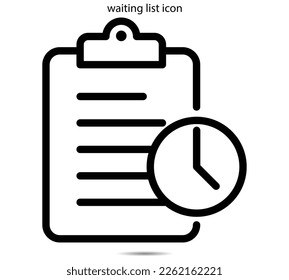 waiting list icon vector illustration graphic on background