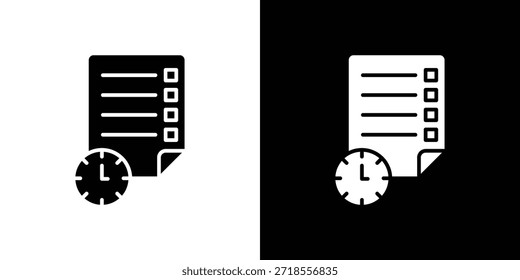 Ilustração do vetor do ícone da lista de espera - ícones do vetor do estilo preto de alta qualidade