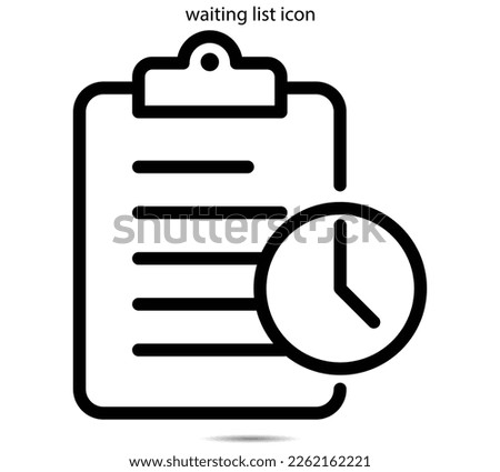 waiting list icon vector illustration graphic on background