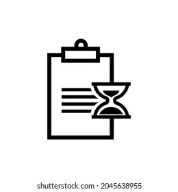 Waiting list icon vector isolated on white background.