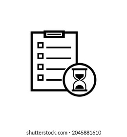 Waiting list icon vector isolated on white background. Waiting list trendy illustration design.