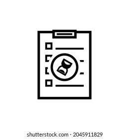 Waiting list icon vector isolated on white background. Waiting list trendy illustration design.