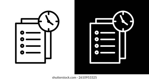 Waiting list icon Vector isolated outline drawing.