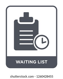 waiting list icon vector on white background., waiting list simple element illustration