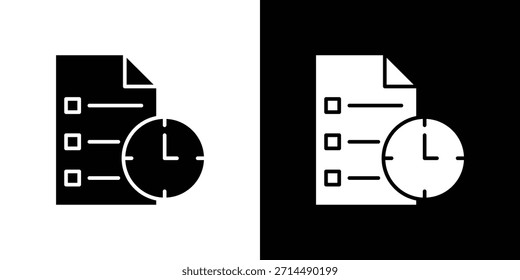Projeto de silhueta de vetor dos ícones da lista de espera. Ilustração de design gráfico plano vetorial.