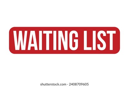 Waiting List Rubber Stamp Seal Vector