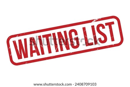 Waiting List Rubber Stamp Seal Vector