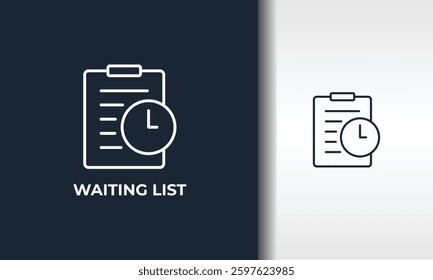 Waiting List Vector, Icon Or Logo Sign Isolated Symbol Illustration