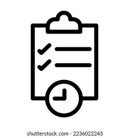Waiting List Vector Line Icon Design