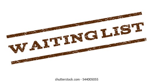 Waiting List Watermark Stamp Text Caption Stock Vector (Royalty Free ...