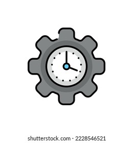 Waiting loading color line icon. Technical time. Download process. System update.