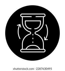 Waiting loading color line icon. Sandy times. Download process. System update.