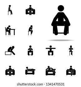 waiting, man, sitting icon. Man Sitting On icons universal set for web and mobile
