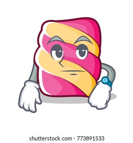 Waiting marshmallow character cartoon style