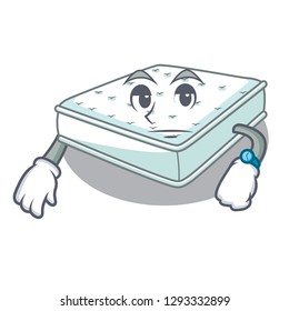 Waiting mattress in cartoon on the shape