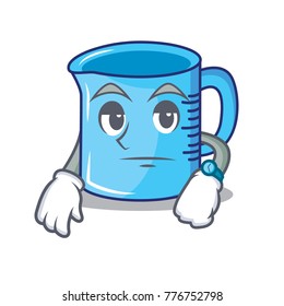 Waiting measuring cup character cartoon