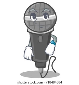 Waiting microphone cartoon character design