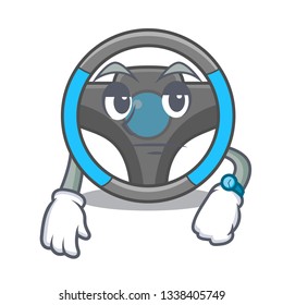 Waiting miniature steering wheel in cartoon shape