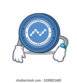 Waiting Nano coin mascot cartoon
