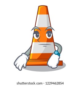 Waiting on traffic cone against mascot argaet