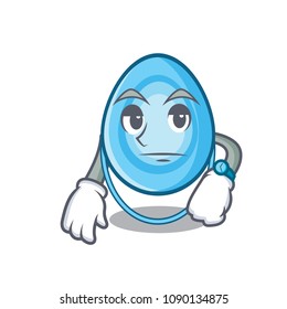 Waiting oxygen mask mascot cartoon