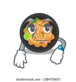 Waiting pat thai on the mascot plate
