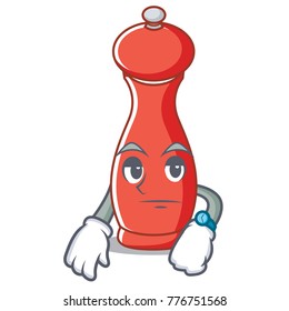 Waiting pepper mill character cartoon