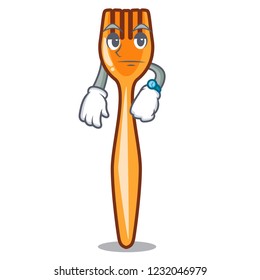 Waiting plastic fork on cartoon image funny
