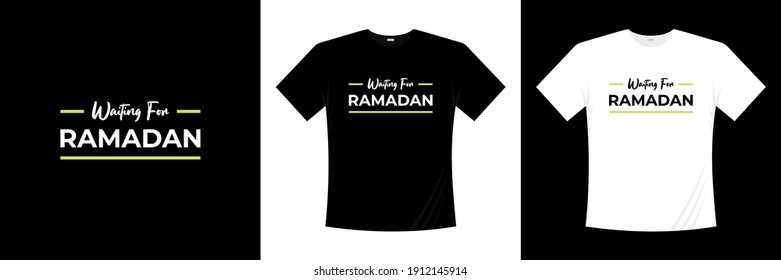 waiting for ramdan islamic typography t-shirt design